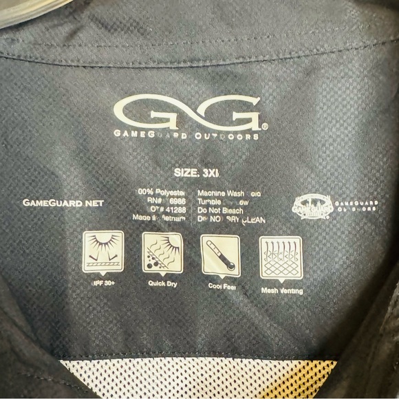Bundle Lot 2 Gameguard 3XL Fishing Outdoor Performance Solid Shirts Green Black - Picture 7 of 8